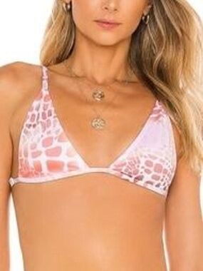 Minimale Animale Psychodile Pink and Coral Bikini Top,  SizeXL, NWTs.
